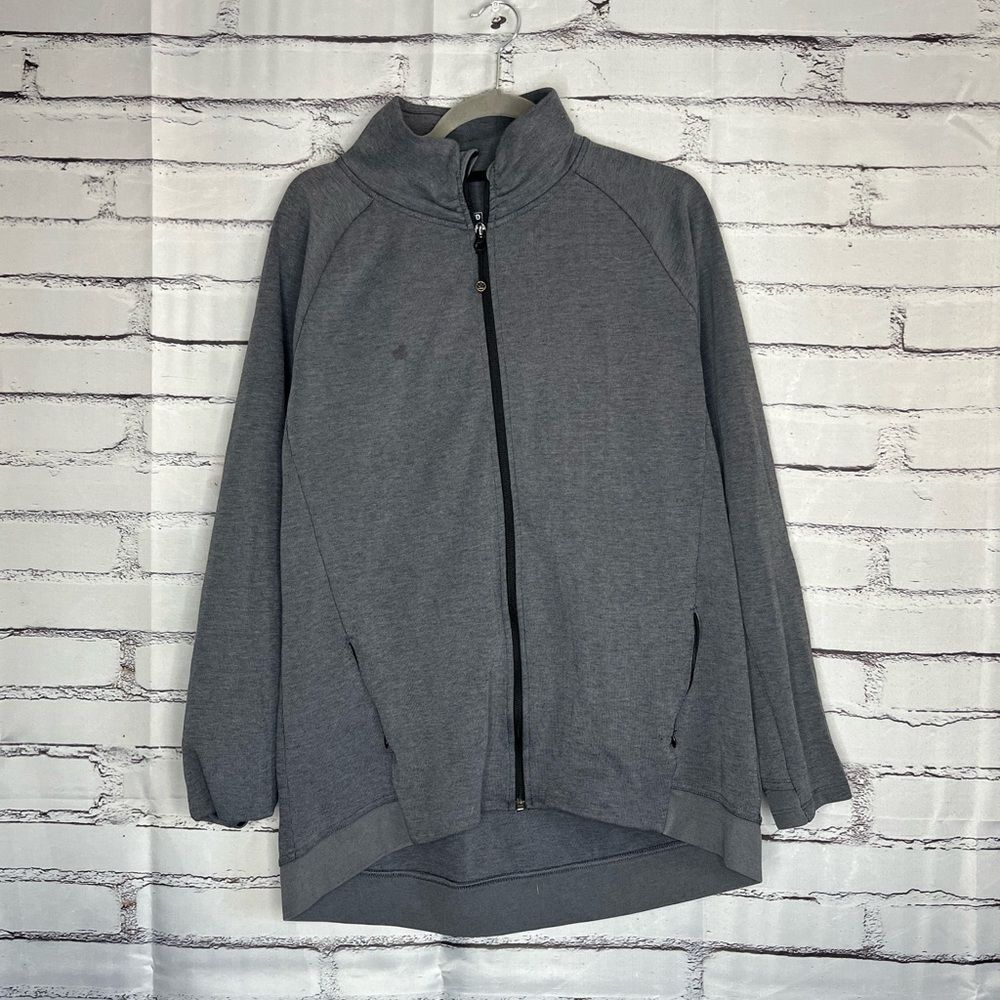 Kirkland Signature Gray Full-Zip Jacket Sz XL Men’s Athleisure Layering Coat Y2K